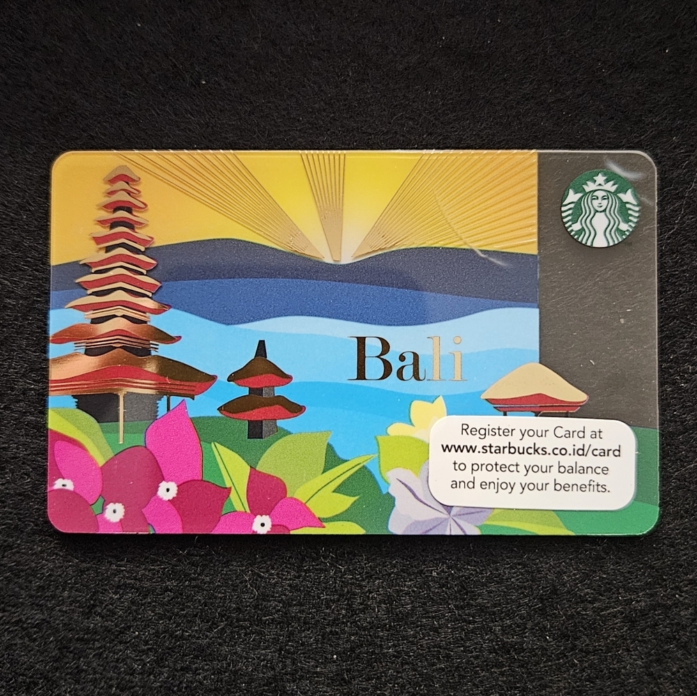 Starbucks Card - Bali 2014 - Slight Damage See Photos - Traditional Plastic